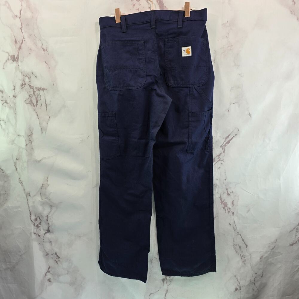 Carhartt Pants Women 28 X 30 Fire Resistant Blue Straight Navy Cat 2 Flex